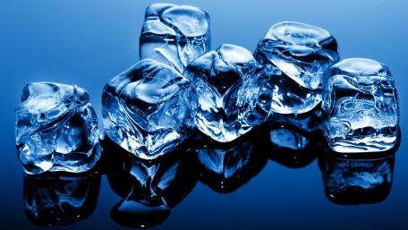 Ice Cubes Symphony in Blue wallpaper