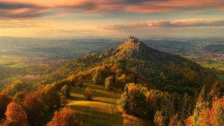 Hohenzollern Castle in the distance wallpaper