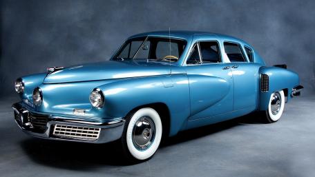 Classic Blue Tucker from the Golden Age of Automobiles wallpaper