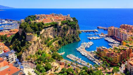 Stunning Monaco City Harbor View in 4K Quality wallpaper