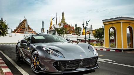 Sleek Ferrari Glistening in Luxurious Surroundings wallpaper