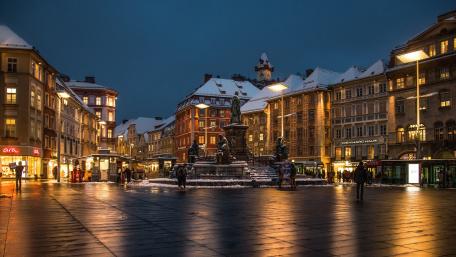 Main square of Graz wallpaper