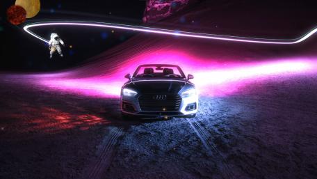 Audi Car In Space wallpaper
