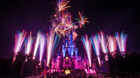 4th of July fireworks at Disney World wallpaper