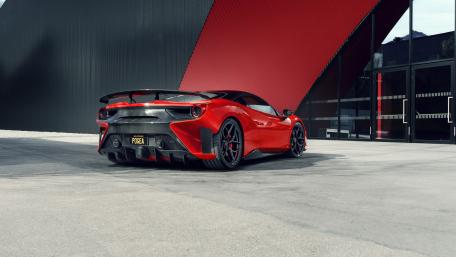 Sleek Ferrari 488 GTB in Striking Red Design wallpaper