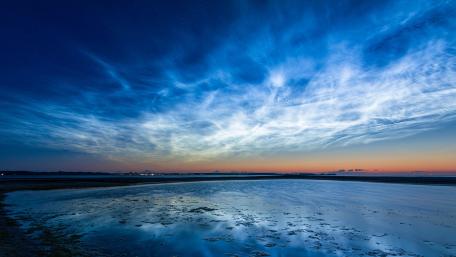 Tranquil Blue Hour at the Lake wallpaper