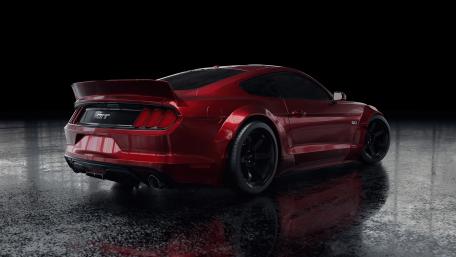 Sleek Red Ford Mustang Wallpaper wallpaper