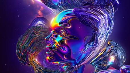 Vivid Dreamscape of Digital Surreality wallpaper