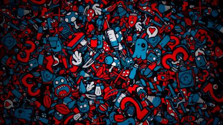 Wacky Doodle Art Extravaganza wallpaper