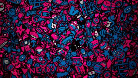 Gamer's Paradise in Doodle Art wallpaper