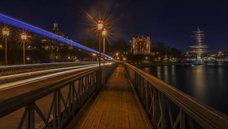 Stockholm by night wallpaper