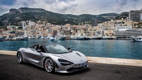 Sleek McLaren 720S by the Waterfront wallpaper