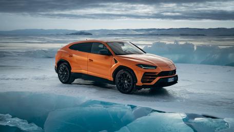 Lamborghini Urus in Stunning Ice Landscape wallpaper