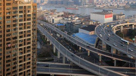 Nanpu Bridge in Shanghai, China wallpaper