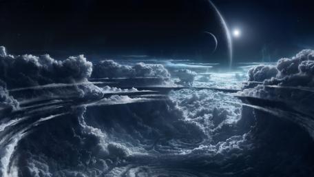 Space storm wallpaper