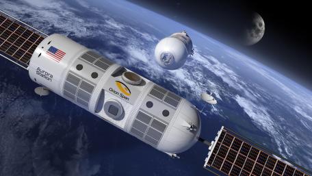 The Aurora Space Station space tourism wallpaper