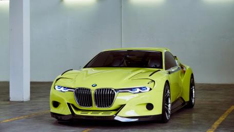 Sleek Yellow BMW Concept Car Wallpaper wallpaper