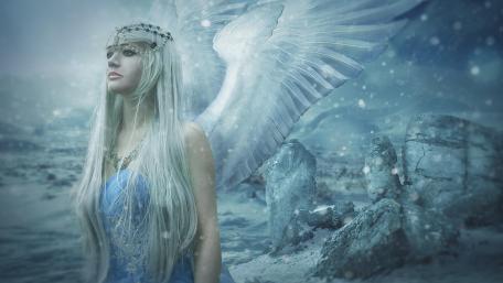 Snow angel wallpaper