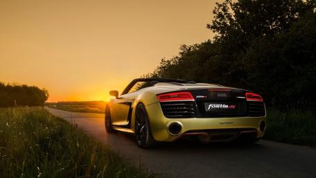 Sunset Drive with the Audi R8 Cabrio wallpaper