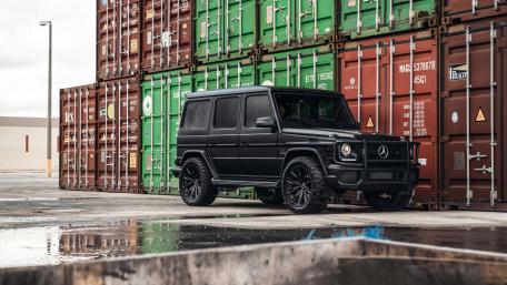 Sleek Mercedes-Benz G-Class in Industrial Setting wallpaper
