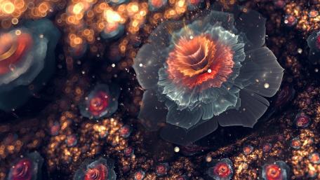 Ethereal Blossoms of Light and Color wallpaper