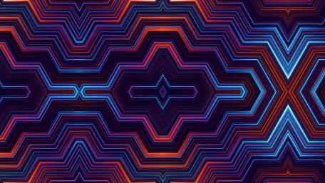 Neon Geometry Symmetry in 4K wallpaper