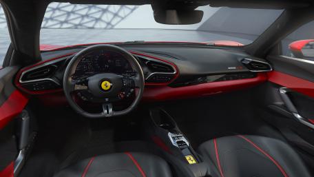 Sleek Ferrari 296 GTB Interior View wallpaper