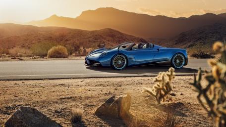 Dream Car Pagani Huayra in Scenic Landscape wallpaper