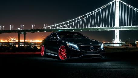 Sleek Night Cruise with a Mercedes Benz wallpaper