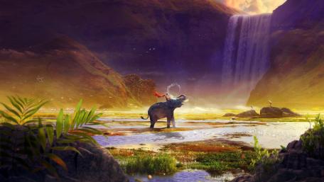 Majestic Journey Through Fantasy Waters wallpaper