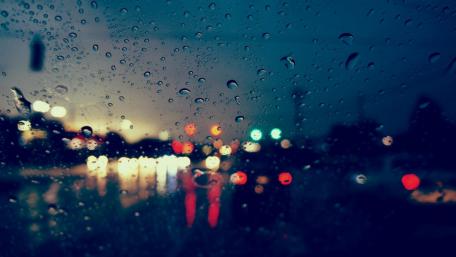 Moody Rainy Night Cityscape Wallpaper wallpaper