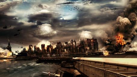 Epic Battle for a Dystopian Future wallpaper