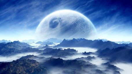 Mystical Realm Above the Mountains wallpaper