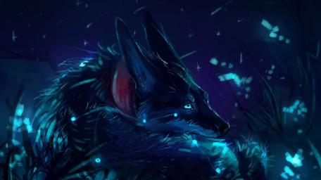 Mystical Nocturnal Guardian of the Forest wallpaper