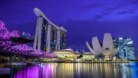 Vibrant Nightscape of Modern City Landscape wallpaper