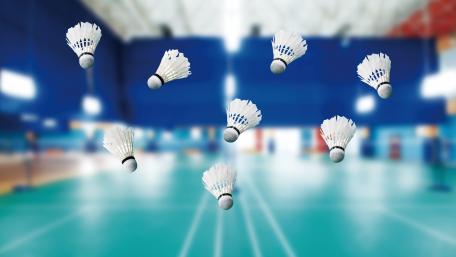 Dynamic Badminton Shuttlecocks in Motion wallpaper