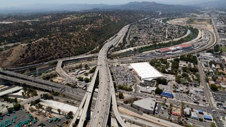 Aerial View of Downtown Los Angeles, California wallpaper