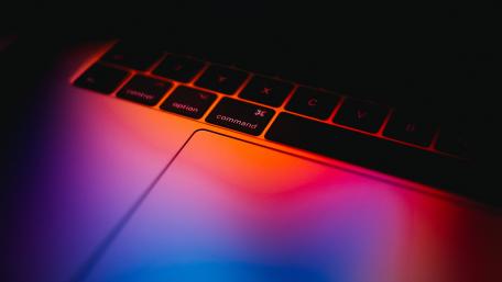 Futuristic Glow of a Laptop Keyboard wallpaper