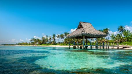 Tropical Paradise Escape with Crystal Clear Waters wallpaper
