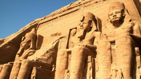Ancient Majesty of Egyptian Sculptures wallpaper