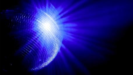 Radiant Blue Disco Vibes for Your Space wallpaper