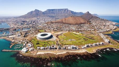 Stunning Aerial View of Cape Town's Iconic Landscape wallpaper