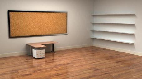 Minimalist Workspace with Elegant Wood Flooring wallpaper