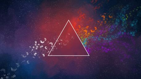 Cosmic Butterfly Triangle wallpaper
