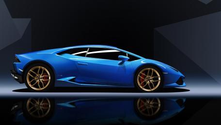 Sleek Blue Supercar Elegance wallpaper