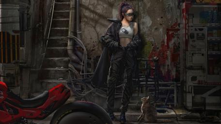 Cyberpunk Urban Warrior wallpaper