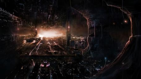Mysterious Metropolis at Night wallpaper