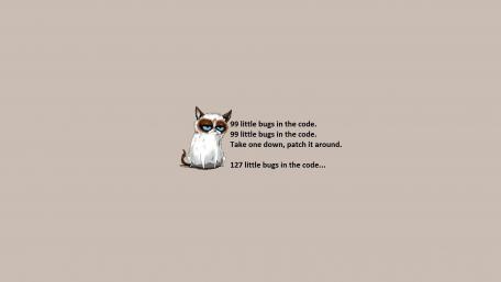 Coding Cat Confronts Pesky Bugs wallpaper