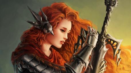 Warrior of the Fiery Realm wallpaper