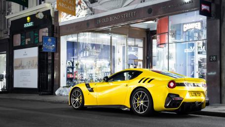 Vibrant Yellow Luxury Supercar Wallpaper wallpaper